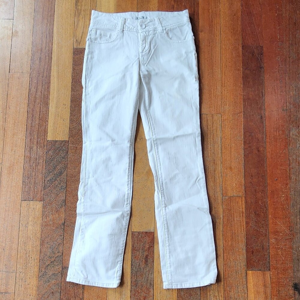 Banana Republic White Denim Straight Leg Jeans Size 28